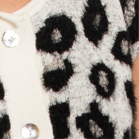 SUNDAY EDITION Leopard Cardigan Vest - Picture 3 of 3